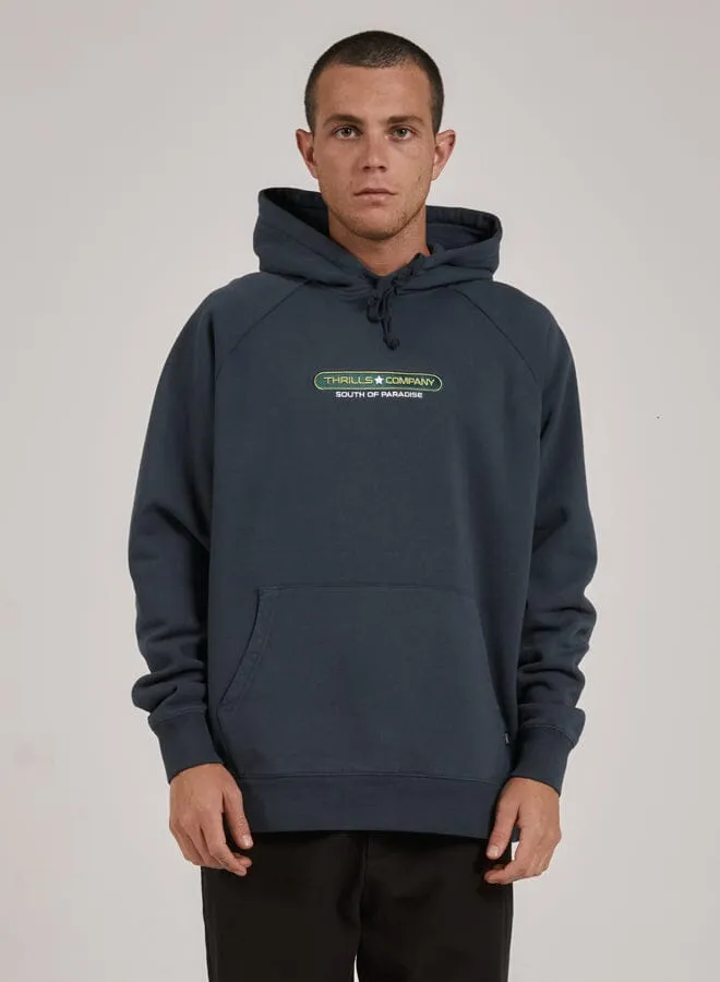Mens Wonderland Raglan Hood Dark Slate Thrills Sweaters and Fleece