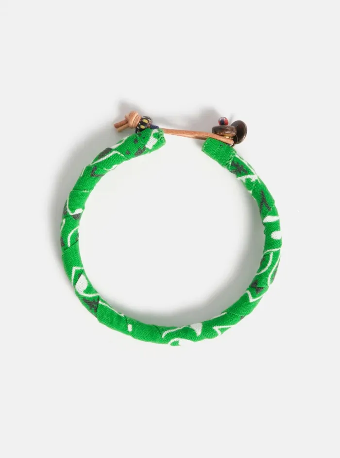 Mikia Bracelet In Green Bandana Men Universal Works Jewellery