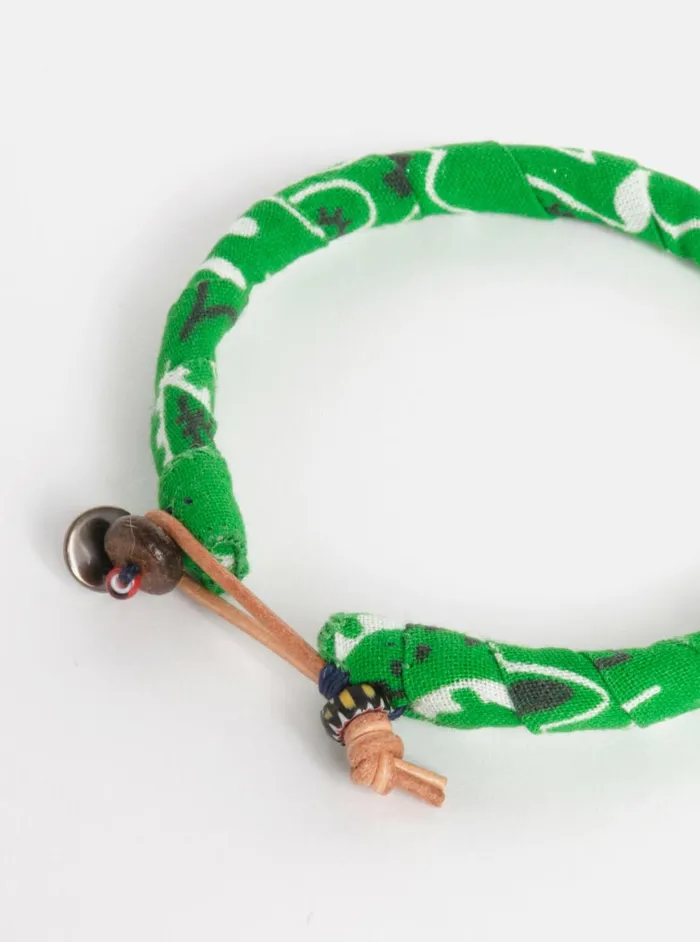 Mikia Bracelet In Green Bandana Men Universal Works Jewellery