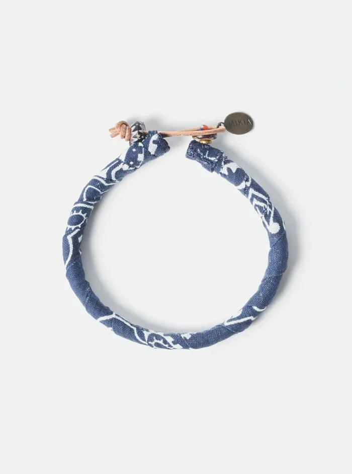 Mikia Bracelet In Navy Bandana Men Universal Works Jewellery