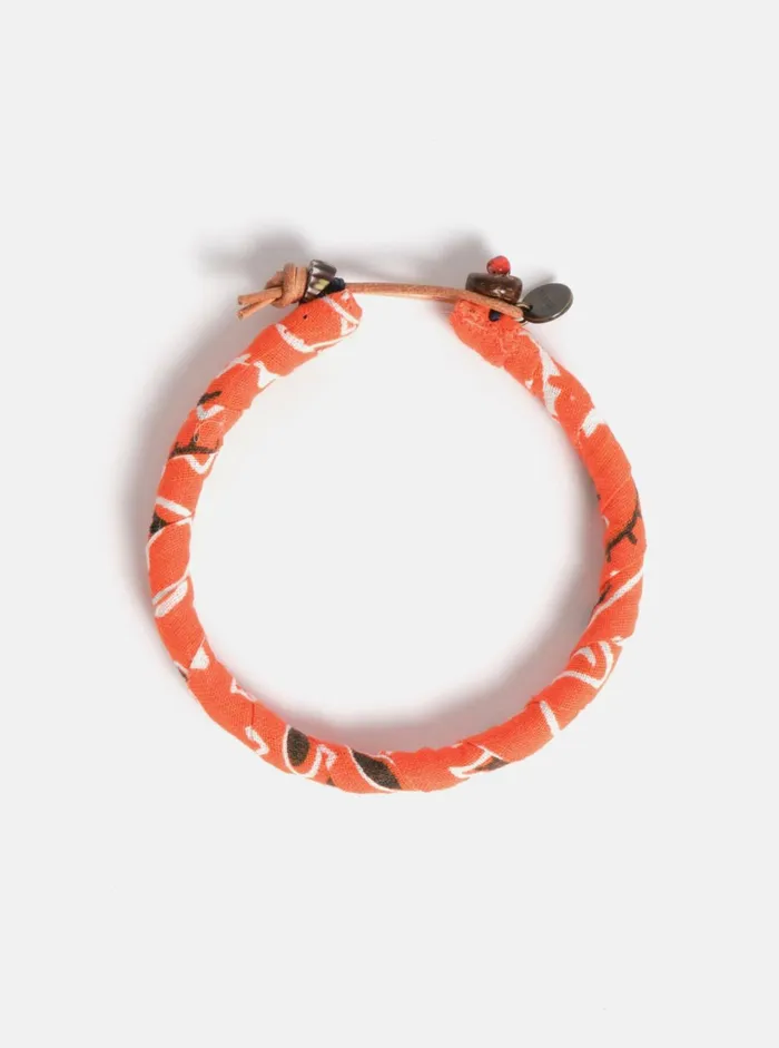 Mikia Bracelet In Orange Bandana Men Universal Works Jewellery