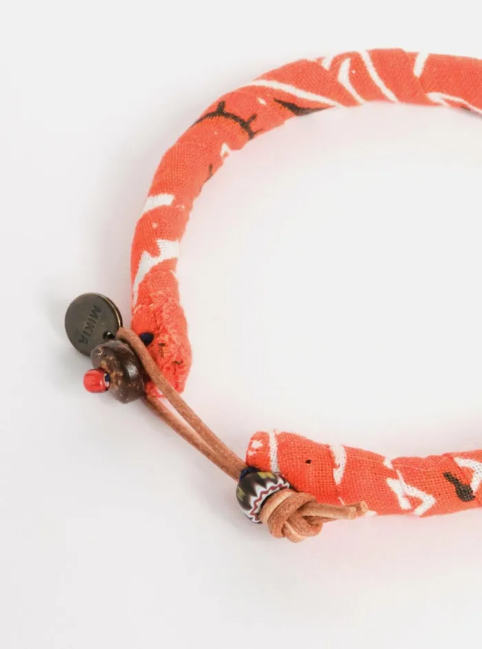 Mikia Bracelet In Orange Bandana Men Universal Works Jewellery