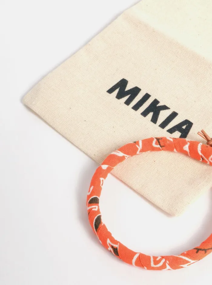 Mikia Bracelet In Orange Bandana Men Universal Works Jewellery