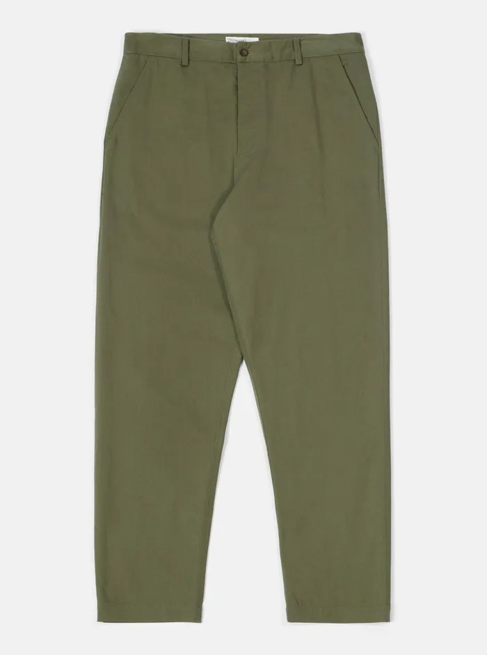 Military Chino In Light Olive Twill Men Universal Works Cotton Twill