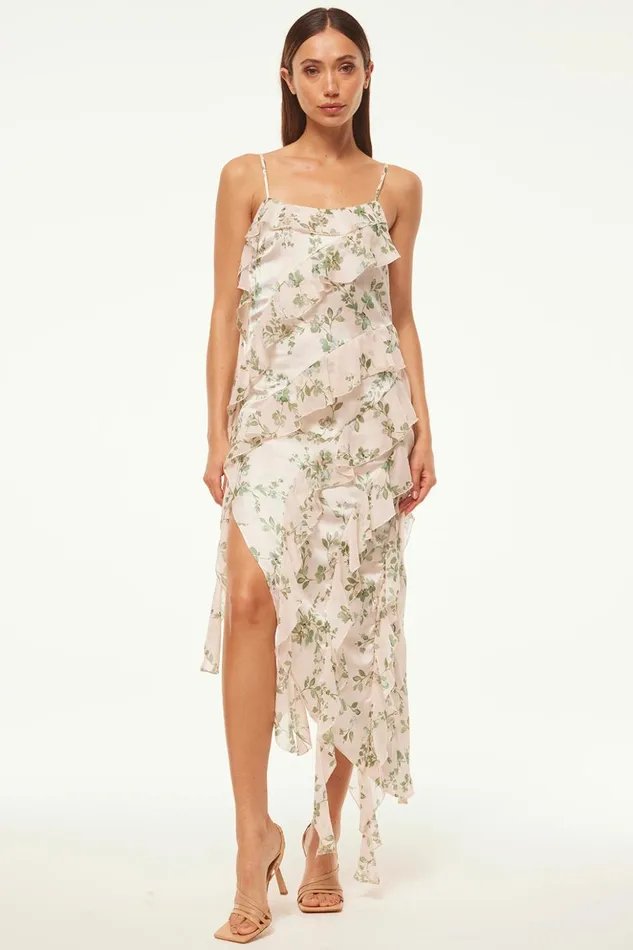 MISA Los Angeles FLORENCE DRESS White Sage Botanica Mix Women Dresses