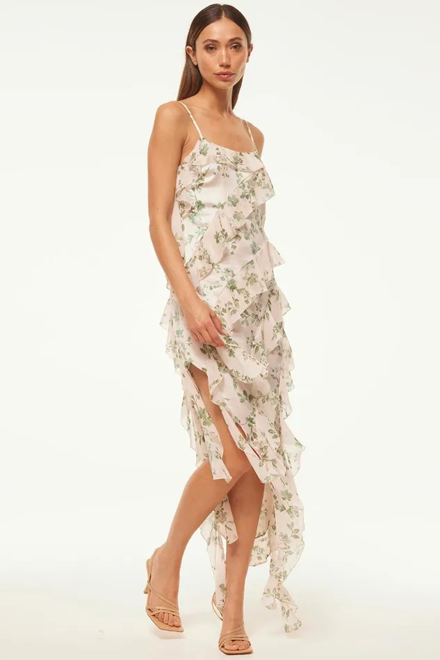 MISA Los Angeles FLORENCE DRESS White Sage Botanica Mix Women Dresses