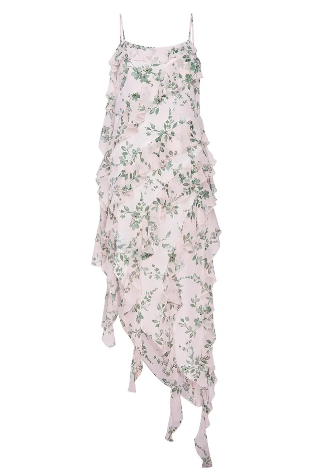 MISA Los Angeles FLORENCE DRESS White Sage Botanica Mix Women Dresses