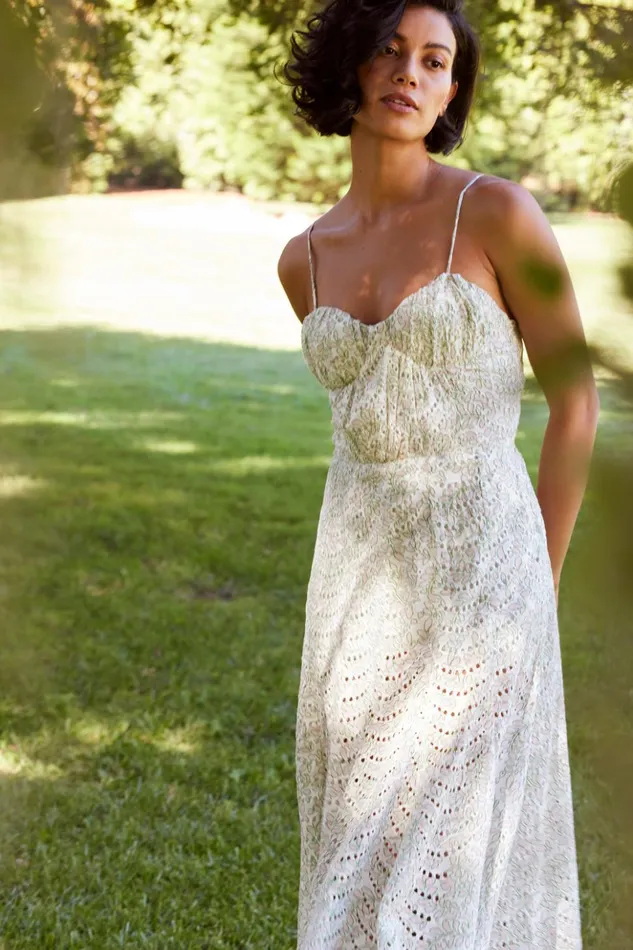 MISA Los Angeles MARINA DRESS Dewdrop Eyelet Women Dresses