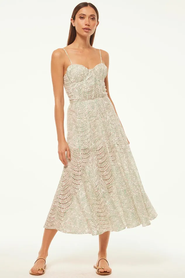 MISA Los Angeles MARINA DRESS Dewdrop Eyelet Women Dresses