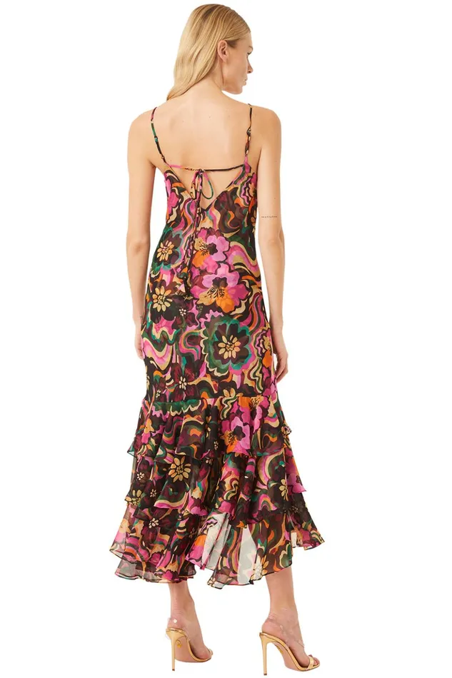 MISA Los Angeles MARISA DRESS Flora Groove Chiffon Women Dresses