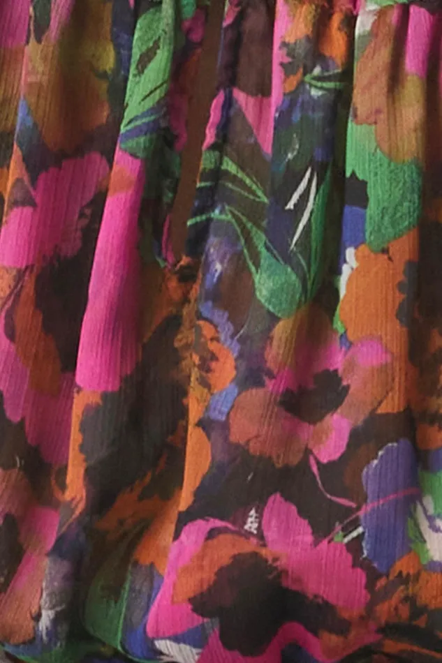 MISA Los Angeles MIRANDA SKIRT Jewel Tone Flora Women Skirts and Shorts