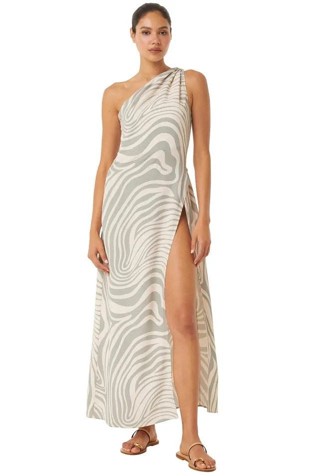 MISA Los Angeles PERSEPHONE DRESS Abstract Zebra Women Dresses