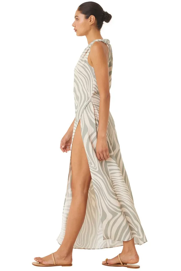 MISA Los Angeles PERSEPHONE DRESS Abstract Zebra Women Dresses