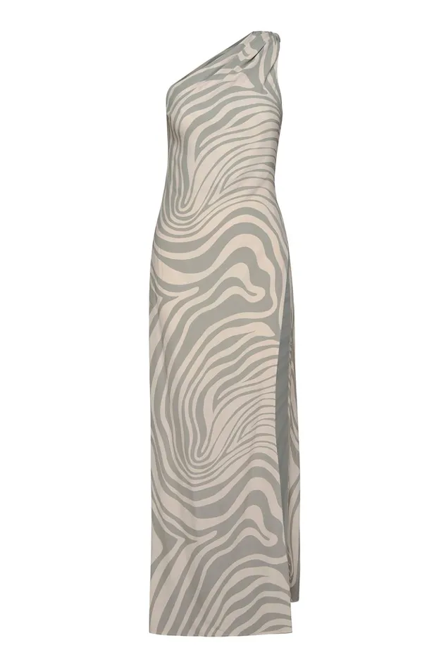 MISA Los Angeles PERSEPHONE DRESS Abstract Zebra Women Dresses
