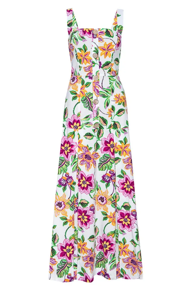 MISA Los Angeles SILVANA DRESS Flora Exotica Cotton Poplin Women Dresses