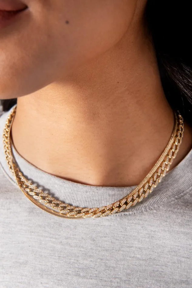 Necklaces Women Alex And Ani Crystal Pave Curb Chain Necklace Stainless Steel Gold