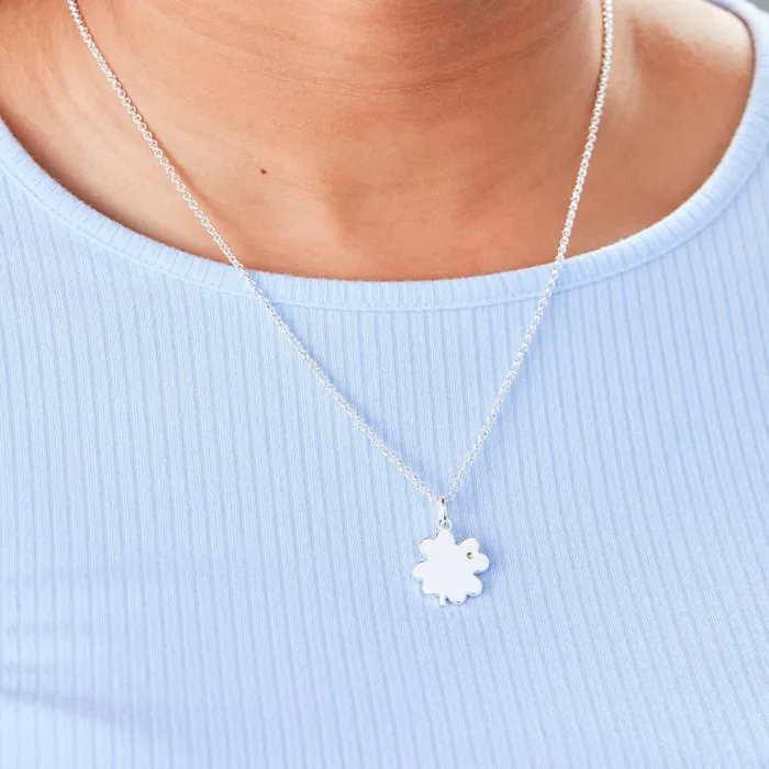 Necklaces Women Alex And Ani FourLeaf Clover Necklace 21034 Silver