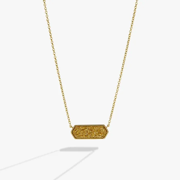 Necklaces Women Alex And Ani Glitter Druzy Pendant Necklace Gold Gold