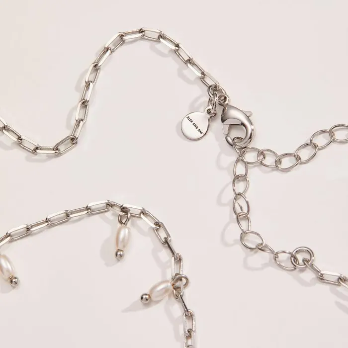 Necklaces Women Alex And Ani Pearl Tear Drop Necklace Gold