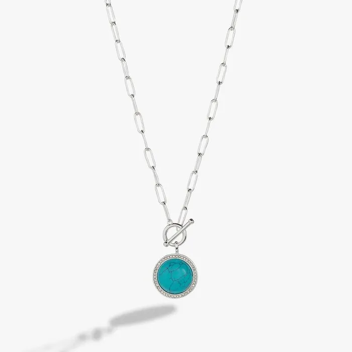 Necklaces Women Alex And Ani Turquoise Toggle Necklace Silver