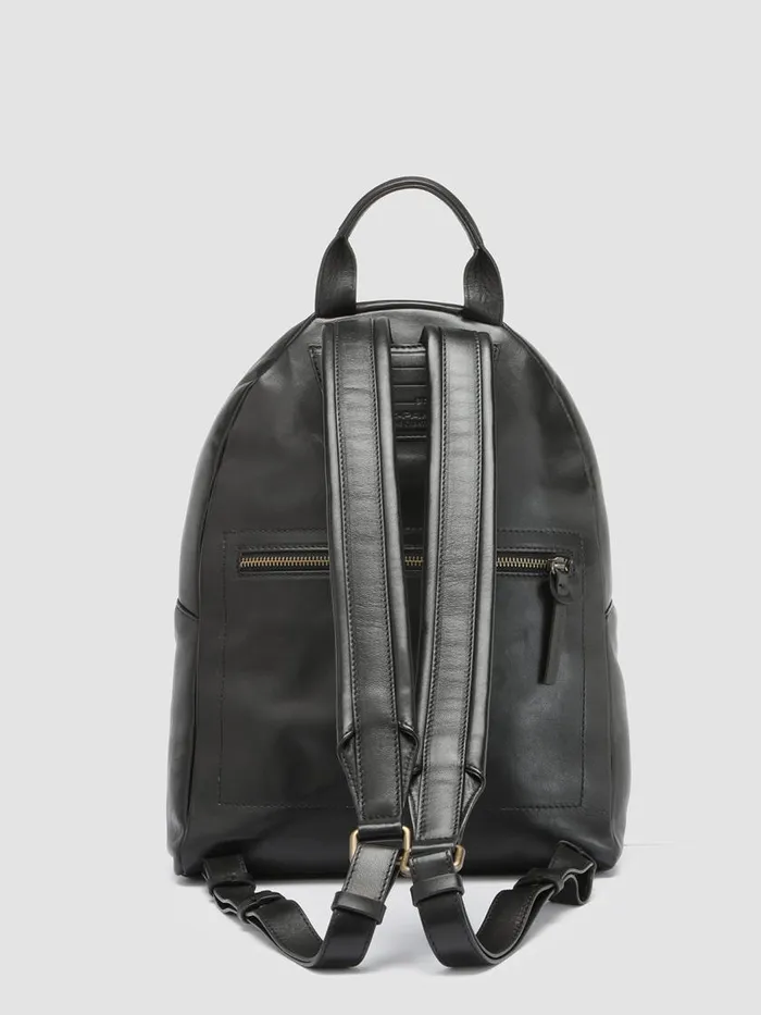 Officine Creative Backpacks MINI PACKNero Black Nappa Leather Backpack 8211 Women Officine Creative Backpacks MINI PACKNero Black Nappa Leather Backpack 8211 Women