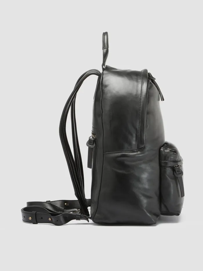 Officine Creative Backpacks MINI PACKNero Black Nappa Leather Backpack 8211 Women Officine Creative Backpacks MINI PACKNero Black Nappa Leather Backpack 8211 Women