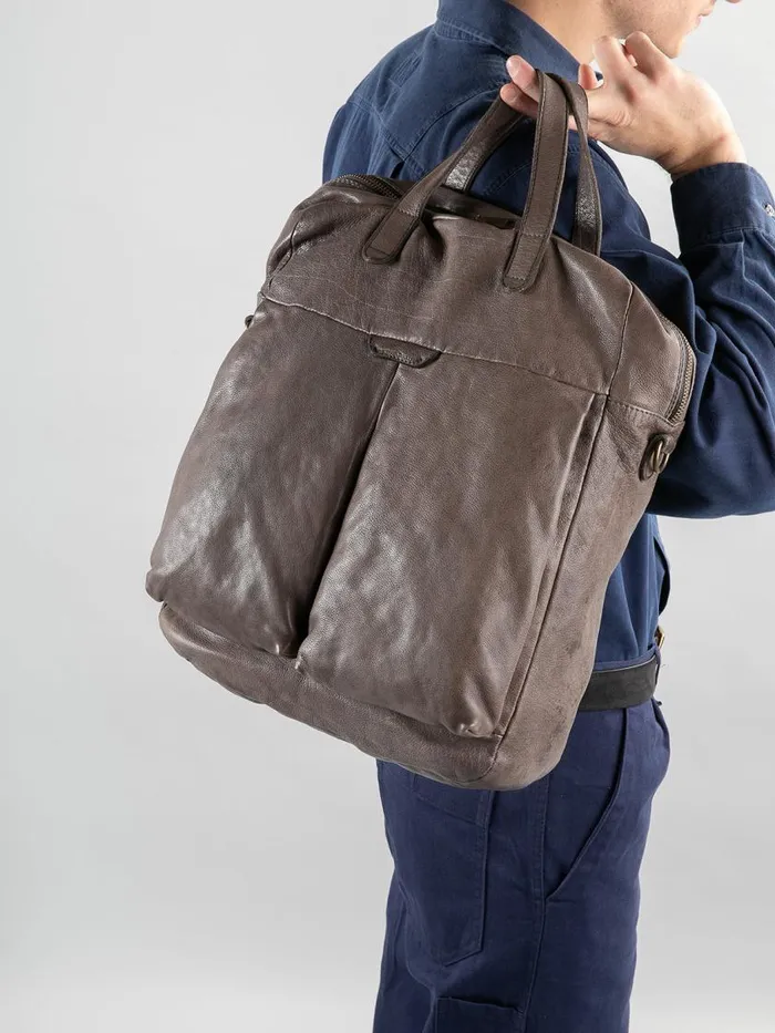 Officine Creative Bags HELMET 041 Truffle Burgundy Leather Tote Bag 8211 Men Officine Creative Bags HELMET 041 Truffle Burgundy Leather Tote Bag 8211 Men