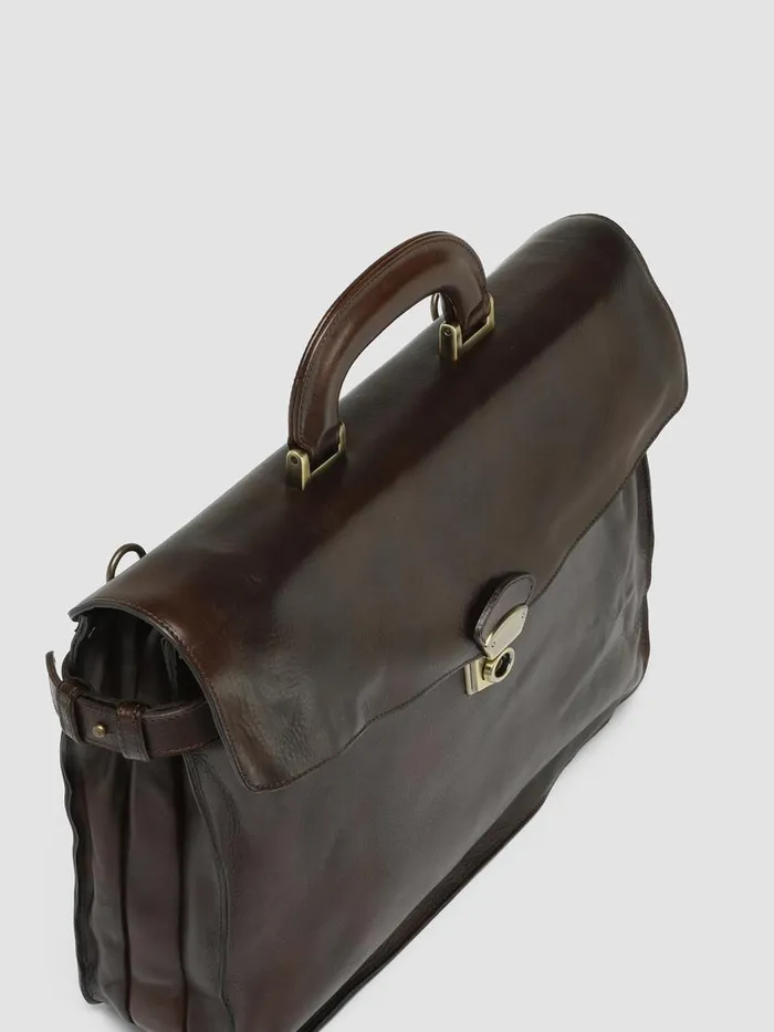 Officine Creative Bags RARE 036 Testa Di Moro 25 Brown Leather Briefcase 8211 Men Officine Creative Bags RARE 036 Testa Di Moro 25 Brown Leather Briefcase 8211 Men