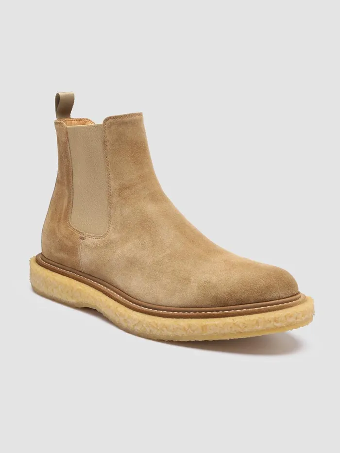 Officine Creative Boots and Ankle Boots BULLET 002 Alce Taupe Suede Chelsea Boots 8211 Men