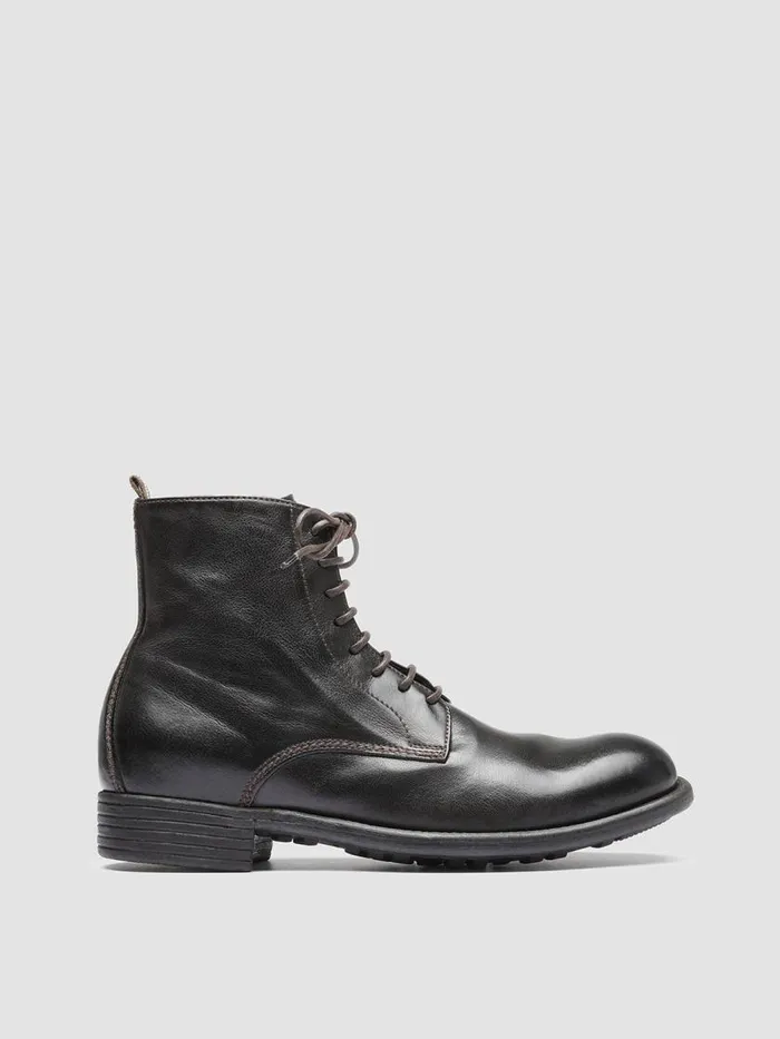 Officine Creative Boots and Booties CALIXTE 002 Ebano Brown Zipped Leather Booties 8211 Women Officine Creative Boots and Booties CALIXTE 002 Ebano Brown Zipped Leather Booties 8211 Women