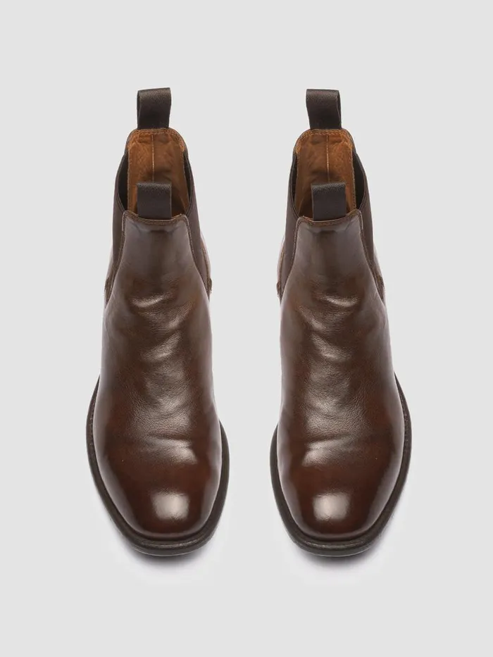 Officine Creative Boots and Booties CALIXTE 004 Cigar Brown Leather Chelsea Boots 8211 Women Officine Creative Boots and Booties CALIXTE 004 Cigar Brown Leather Chelsea Boots 8211 Women