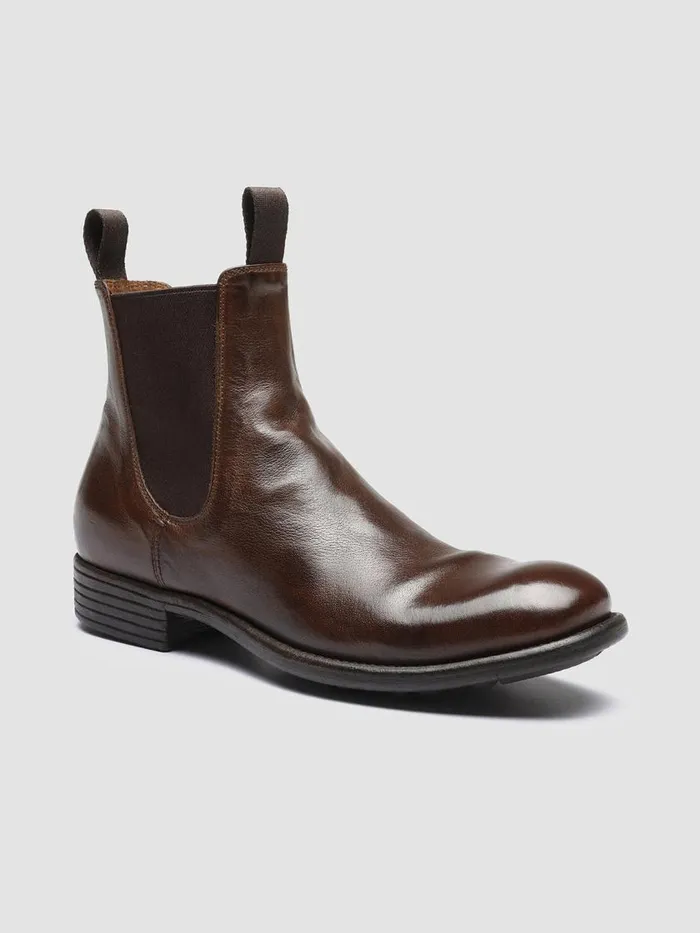 Officine Creative Boots and Booties CALIXTE 004 Cigar Brown Leather Chelsea Boots 8211 Women Officine Creative Boots and Booties CALIXTE 004 Cigar Brown Leather Chelsea Boots 8211 Women