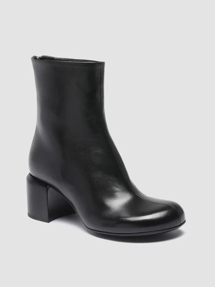 Officine Creative Boots and Booties ETHEL 004 Guanteria Nero Black Nappa Leather Ankle Boots 8211 Women