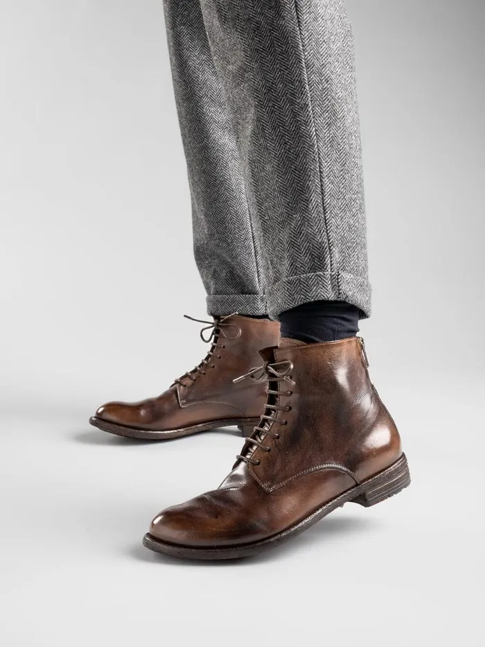 Officine Creative Boots and Booties LEXIKON 123 CaffeT Moro Brown Leather Booties 8211 Women Officine Creative Boots and Booties LEXIKON 123 CaffeT Moro Brown Leather Booties 8211 Women