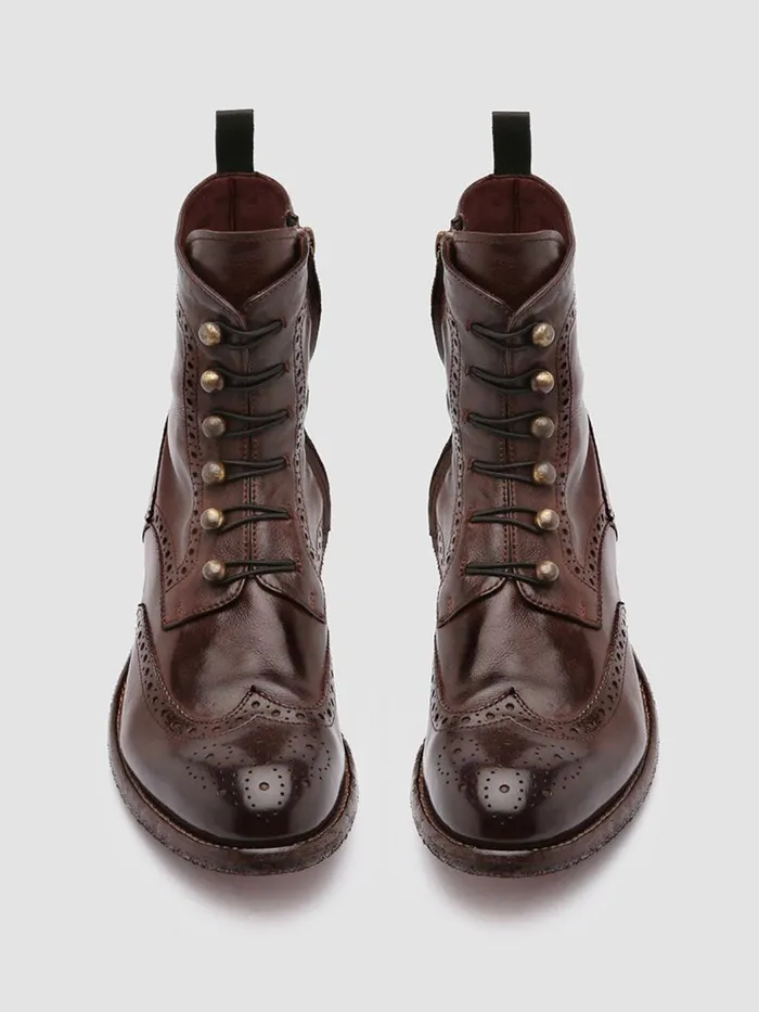 Officine Creative Boots and Booties LEXIKON 131 Otto Burgundy Leather Boots 8211 Women Officine Creative Boots and Booties LEXIKON 131 Otto Burgundy Leather Boots 8211 Women
