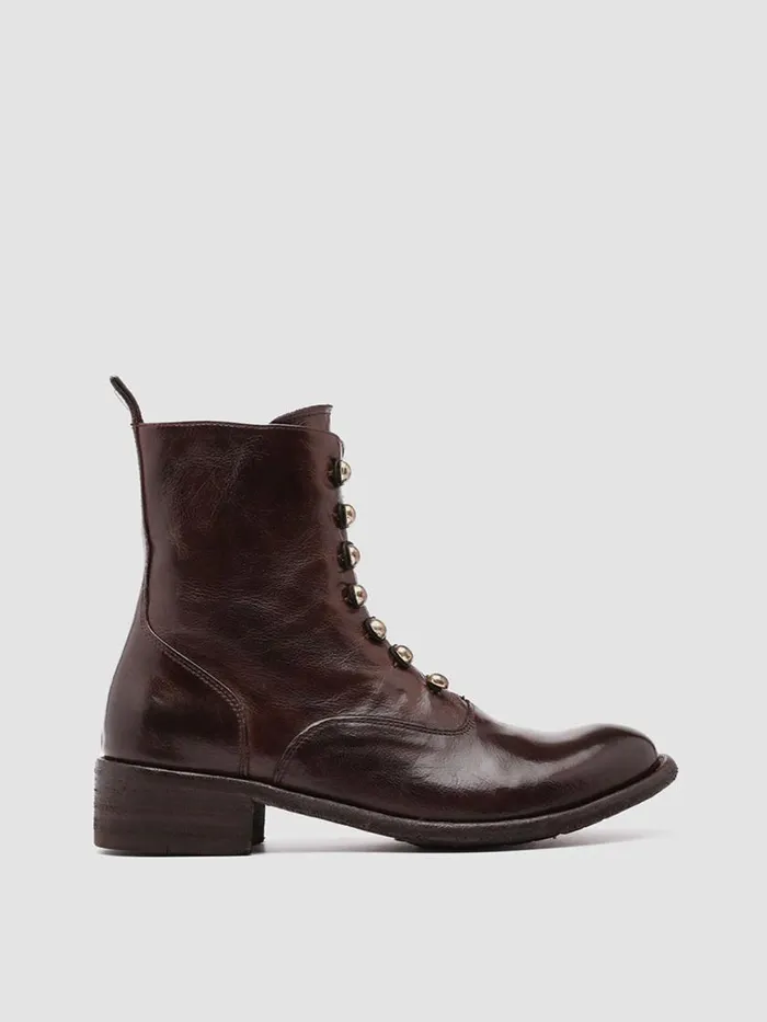 Officine Creative Boots and Booties LISON 036 Otto Burgundy Leather Booties 8211 Women Officine Creative Boots and Booties LISON 036 Otto Burgundy Leather Booties 8211 Women