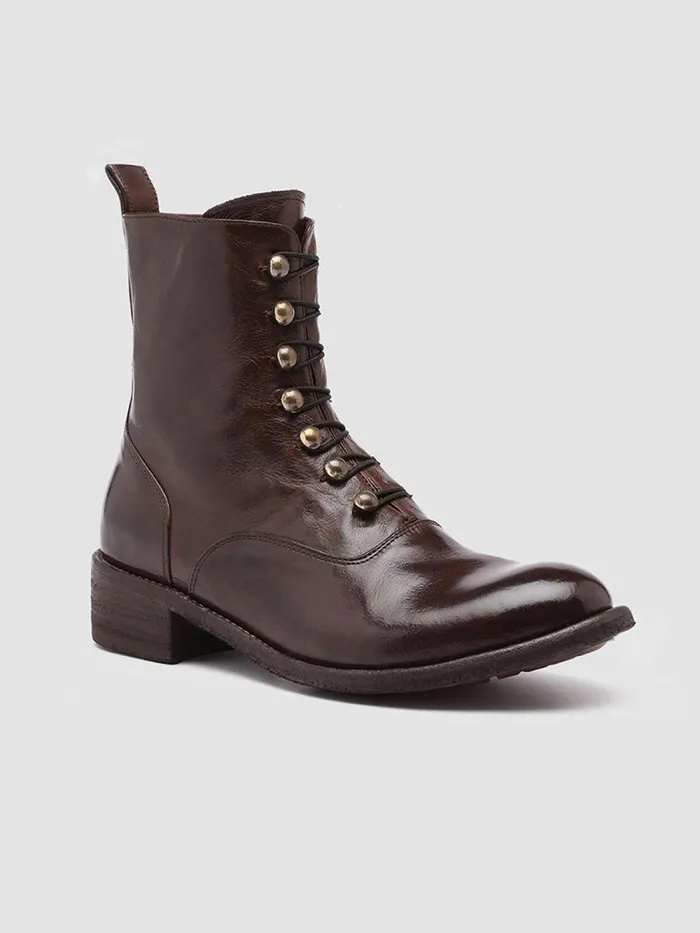 Officine Creative Boots and Booties LISON 036 Otto Burgundy Leather Booties 8211 Women Officine Creative Boots and Booties LISON 036 Otto Burgundy Leather Booties 8211 Women