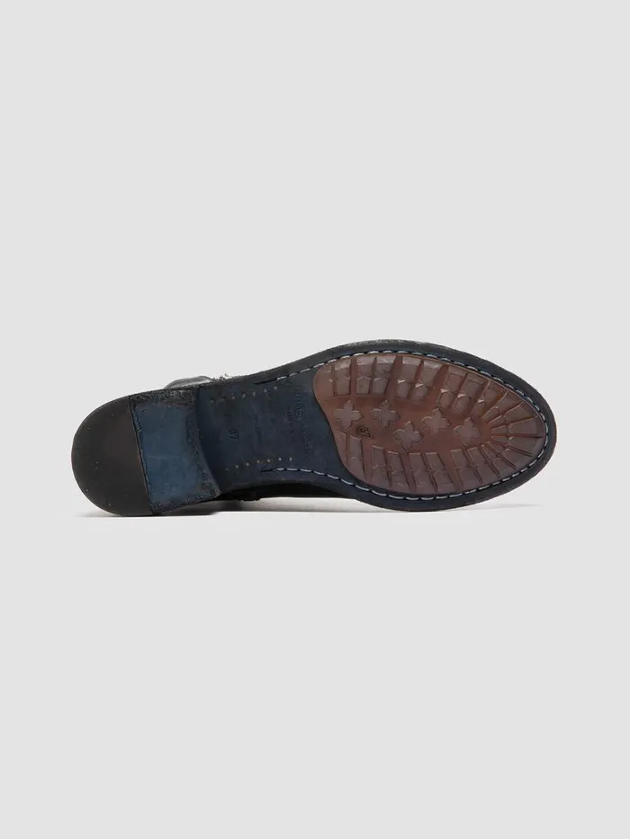 Officine Creative Boots and Booties LISON 040 NavytoneSupernero Navy Leather Zip Boots 8211 Women Officine Creative Boots and Booties LISON 040 NavytoneSupernero Navy Leather Zip Boots 8211 Women