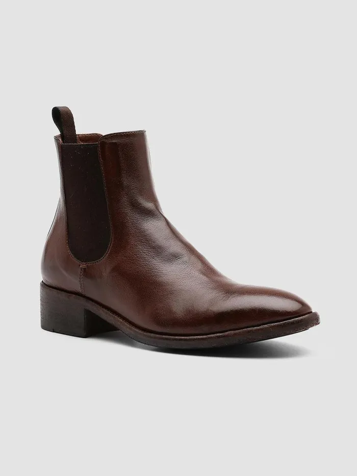Officine Creative Boots and Booties SELINE 005 Sauvage Brown Leather Chelsea Boots 8211 Women Officine Creative Boots and Booties SELINE 005 Sauvage Brown Leather Chelsea Boots 8211 Women