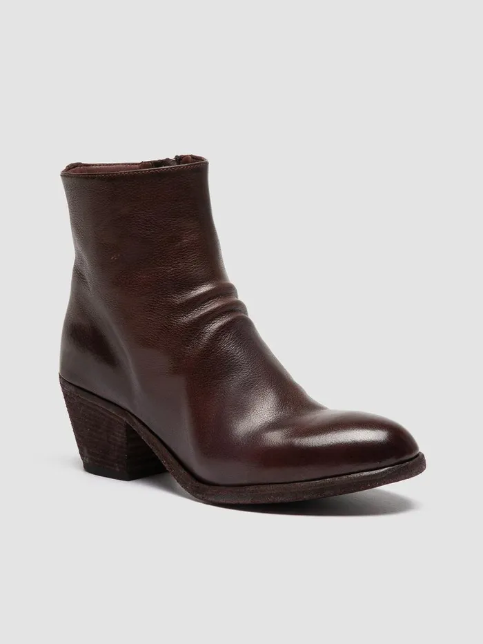 Officine Creative Boots and Booties SHERRY 003 Otto Brown Leather Zip Boots 8211 Women Officine Creative Boots and Booties SHERRY 003 Otto Brown Leather Zip Boots 8211 Women