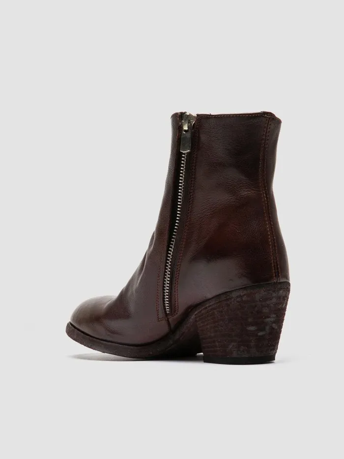 Officine Creative Boots and Booties SHERRY 003 Otto Brown Leather Zip Boots 8211 Women Officine Creative Boots and Booties SHERRY 003 Otto Brown Leather Zip Boots 8211 Women