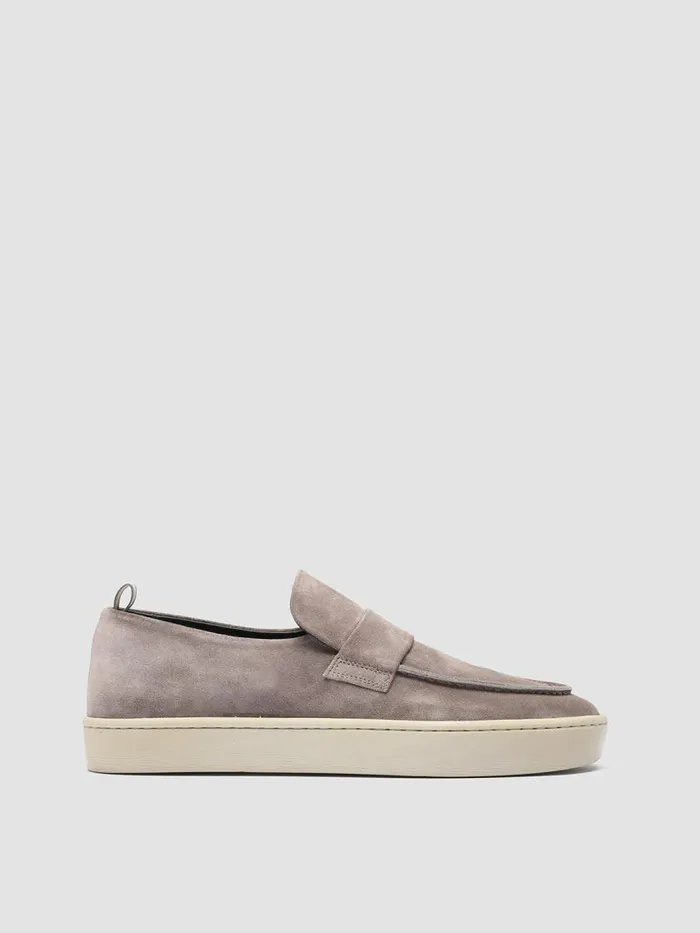 Officine Creative Loafers BUG 001 Otter Grey Suede Penny Loafers 8211 Men