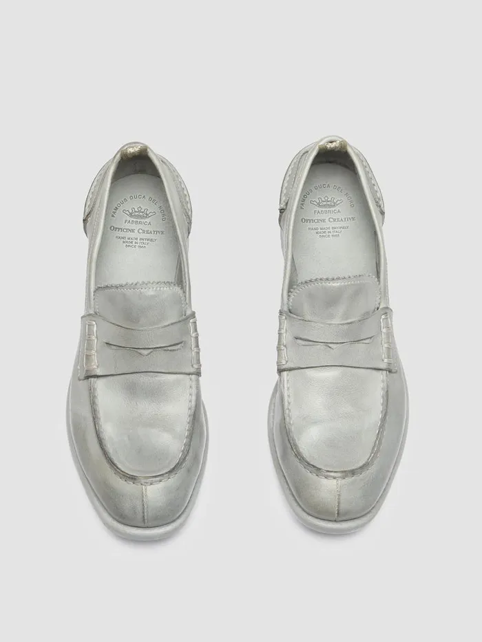Officine Creative Loafers CALIXTE 042 Grey Leather Penny Loafers 8211 Women