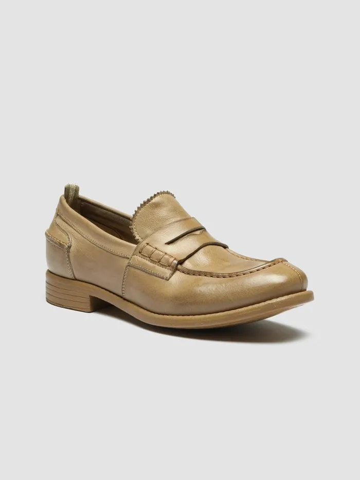 Officine Creative Loafers CALIXTE 042 Taupe Taupe Leather Penny Loafers 8211 Women Officine Creative Loafers CALIXTE 042 Taupe Taupe Leather Penny Loafers 8211 Women