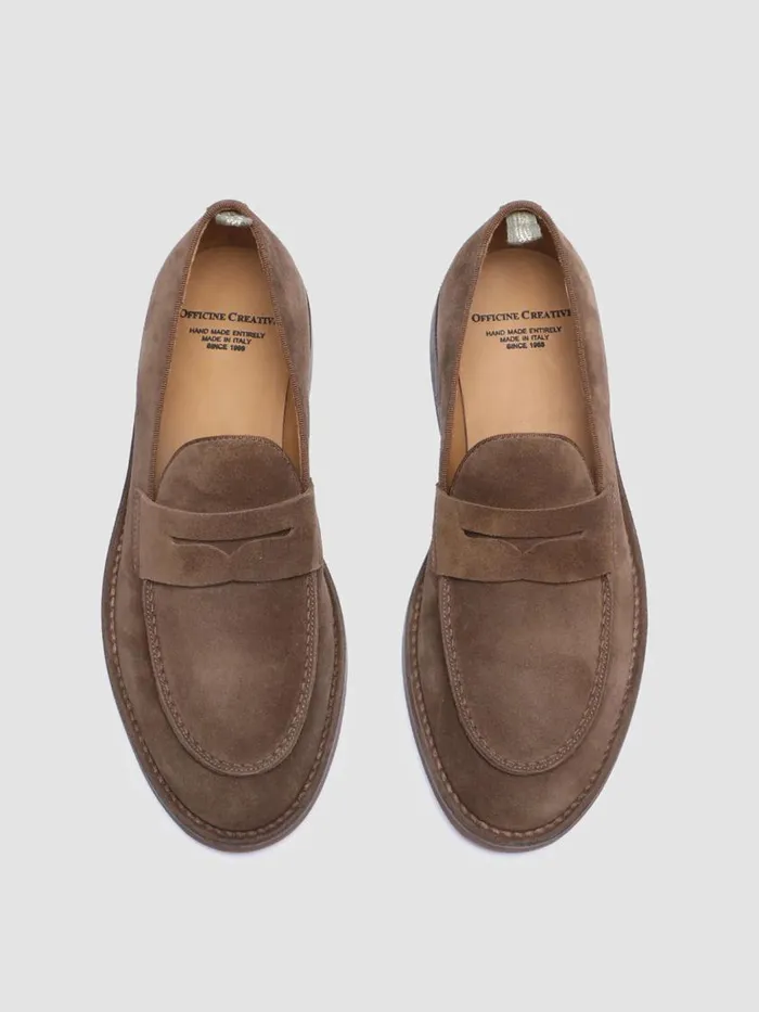 Officine Creative Loafers KENT 008 Sigaro Brown Suede Loafers 8211 Men