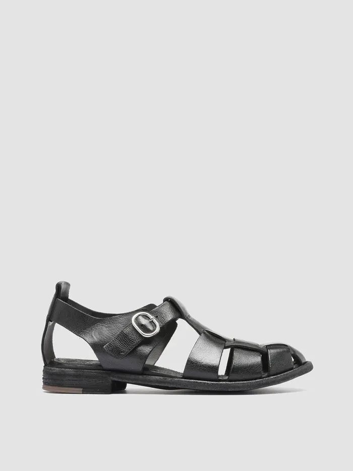Officine Creative Sandals LEXIKON 536 Nero Black Leather Sandals 8211 Women