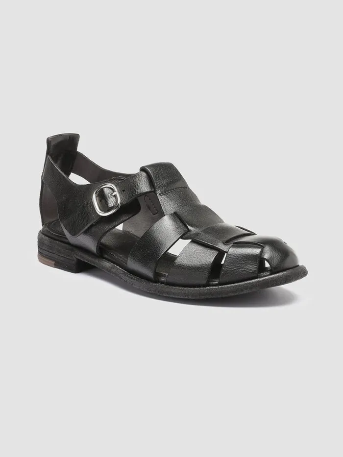 Officine Creative Sandals LEXIKON 536 Nero Black Leather Sandals 8211 Women
