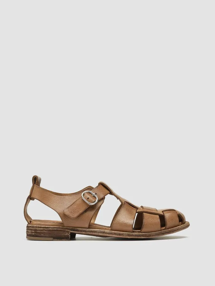 Officine Creative Sandals LEXIKON 536 Sughero Brown Leather Sandals 8211 Women Officine Creative Sandals LEXIKON 536 Sughero Brown Leather Sandals 8211 Women