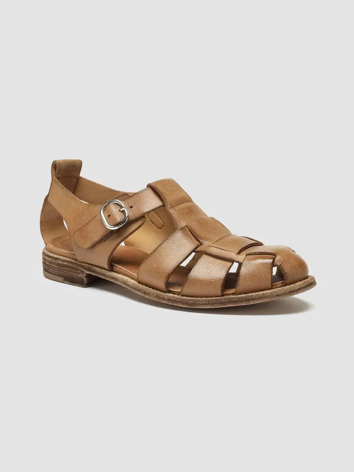 Officine Creative Sandals LEXIKON 536 Sughero Brown Leather Sandals 8211 Women Officine Creative Sandals LEXIKON 536 Sughero Brown Leather Sandals 8211 Women