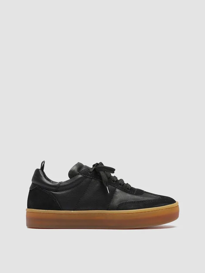 Officine Creative Sneakers KOMBINED 101 Dirty Black Black Leather Sneakers Latex Sole 8211 Women
